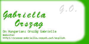 gabriella orszag business card