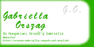 gabriella orszag business card